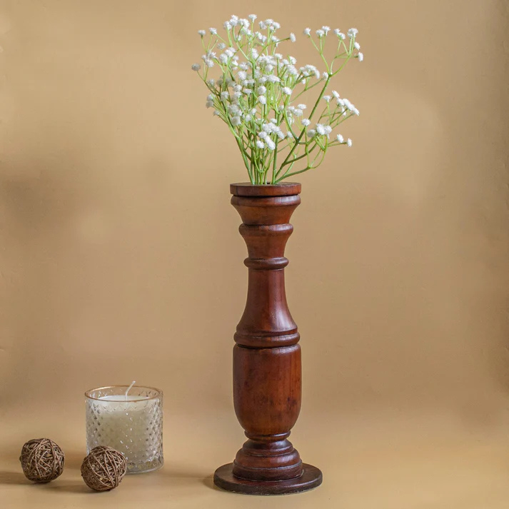 Chisel : Handcarved Flower Vases [ Set of Two ]