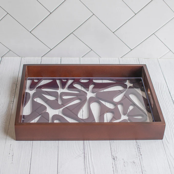Phulvari : Laser Cute Designer Wooden Serving Trays