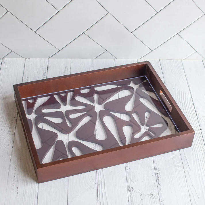 Phulvari : Laser Cute Designer Wooden Serving Trays
