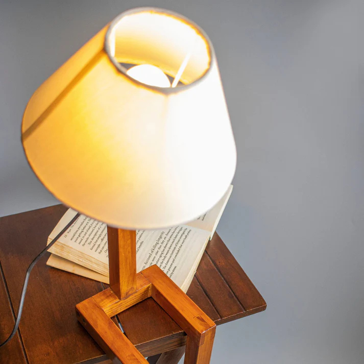 The RoboMan : Wooden Table Lamps