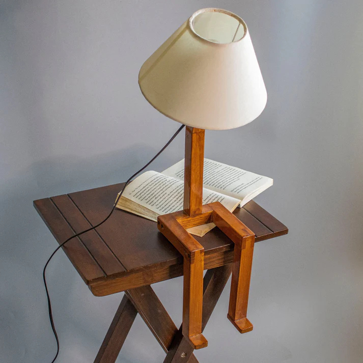 The RoboMan : Wooden Table Lamps